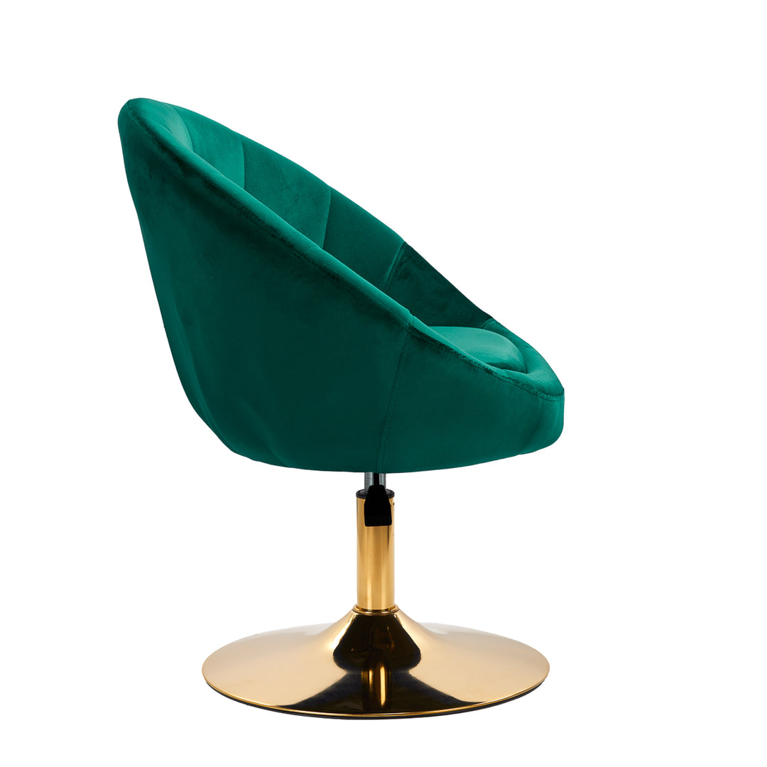 Draaistoel Fluweel Verstelbaar 4Rico QS-BL12B Groen - afbeelding 3