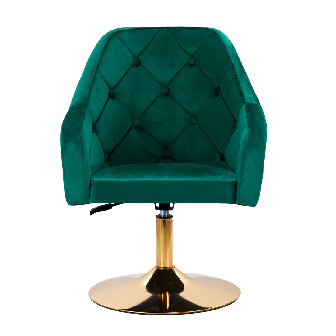 Draaistoel Fluweel Verstelbaar 4Rico QS-BL14G Groen - afbeelding 2
