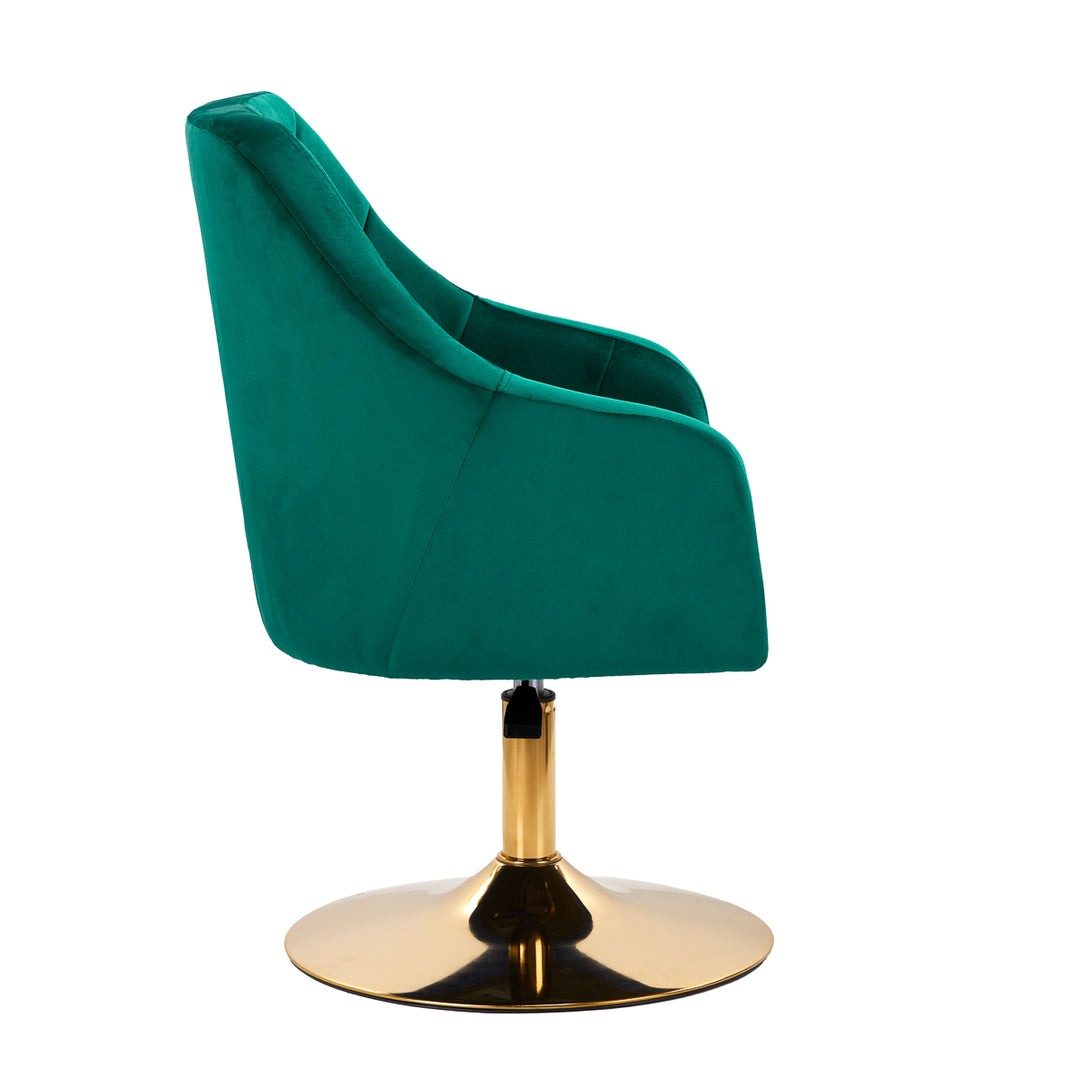 Draaistoel Fluweel Verstelbaar 4Rico QS-BL14G Groen - afbeelding 3