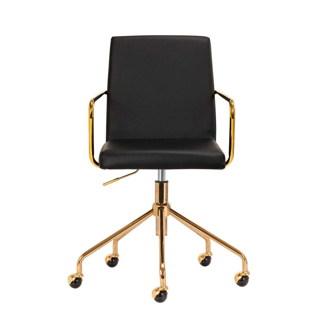 Salonstoel met Wielen QS-OF211G Goud-Zwart - afbeelding 2