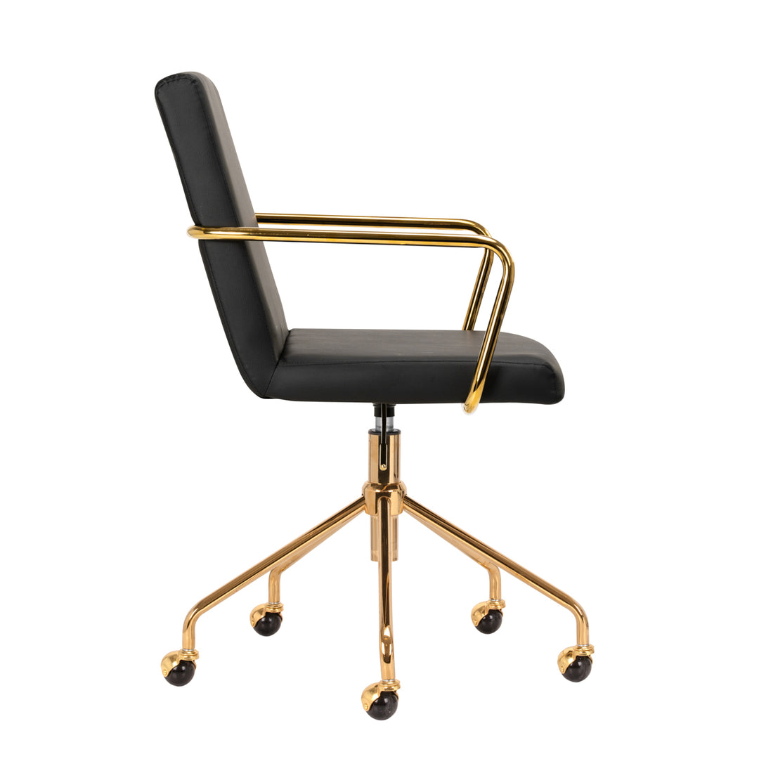 Salonstoel met Wielen QS-OF211G Goud-Zwart - afbeelding 3