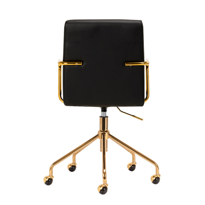 Salonstoel met Wielen QS-OF211G Goud-Zwart - afbeelding 4