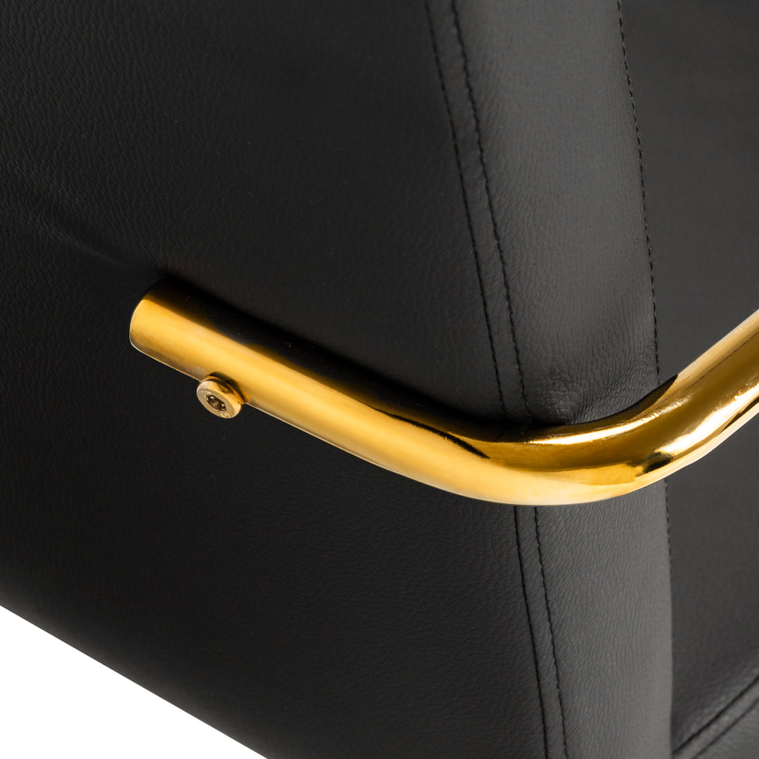 Salonstoel met Wielen QS-OF211G Goud-Zwart - afbeelding 7