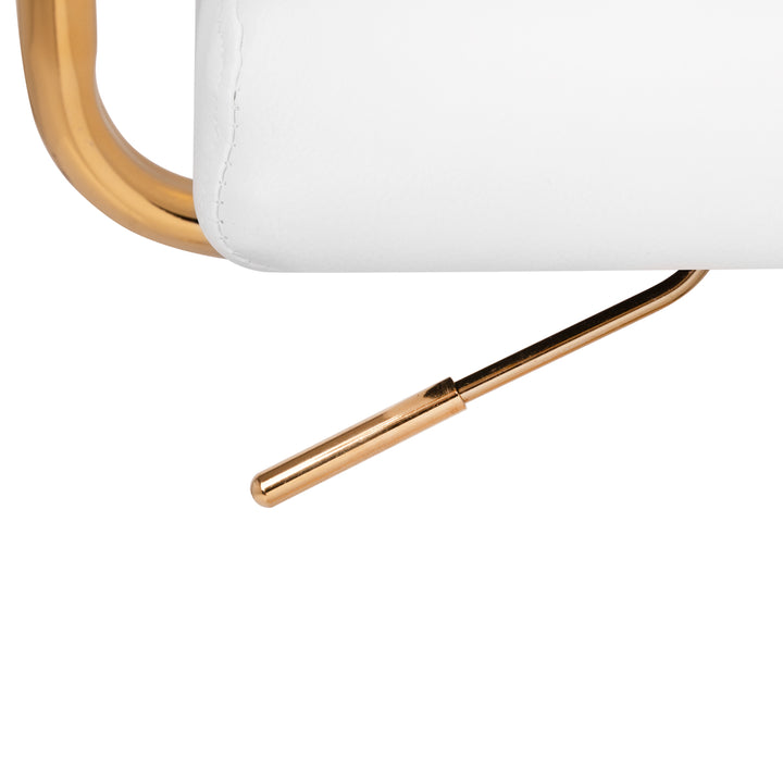 Salonstoel met Wielen QS-OF211G Goud-Wit - afbeelding 6