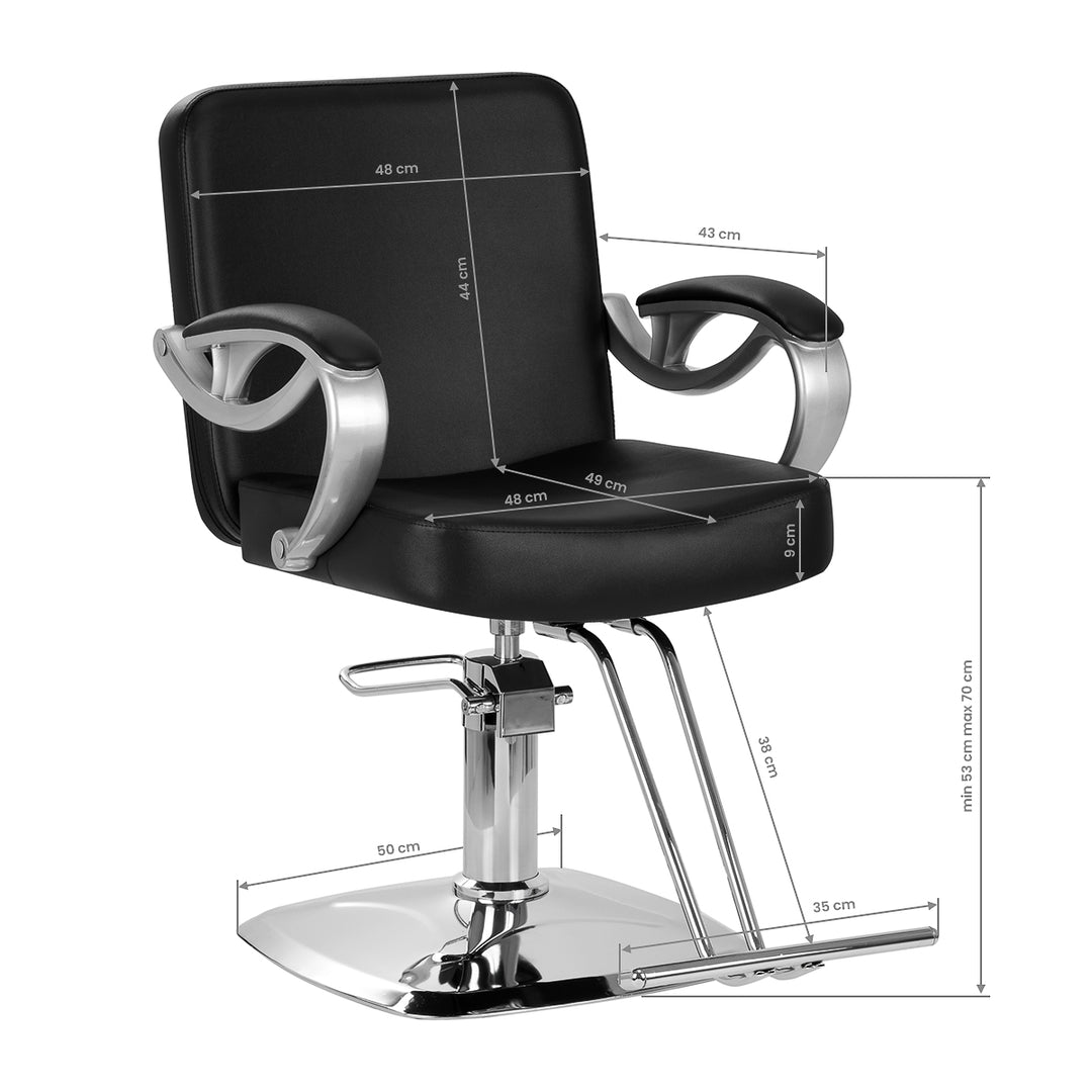 Kappersstoel Hair System ZA31 Zwart - afbeelding 8