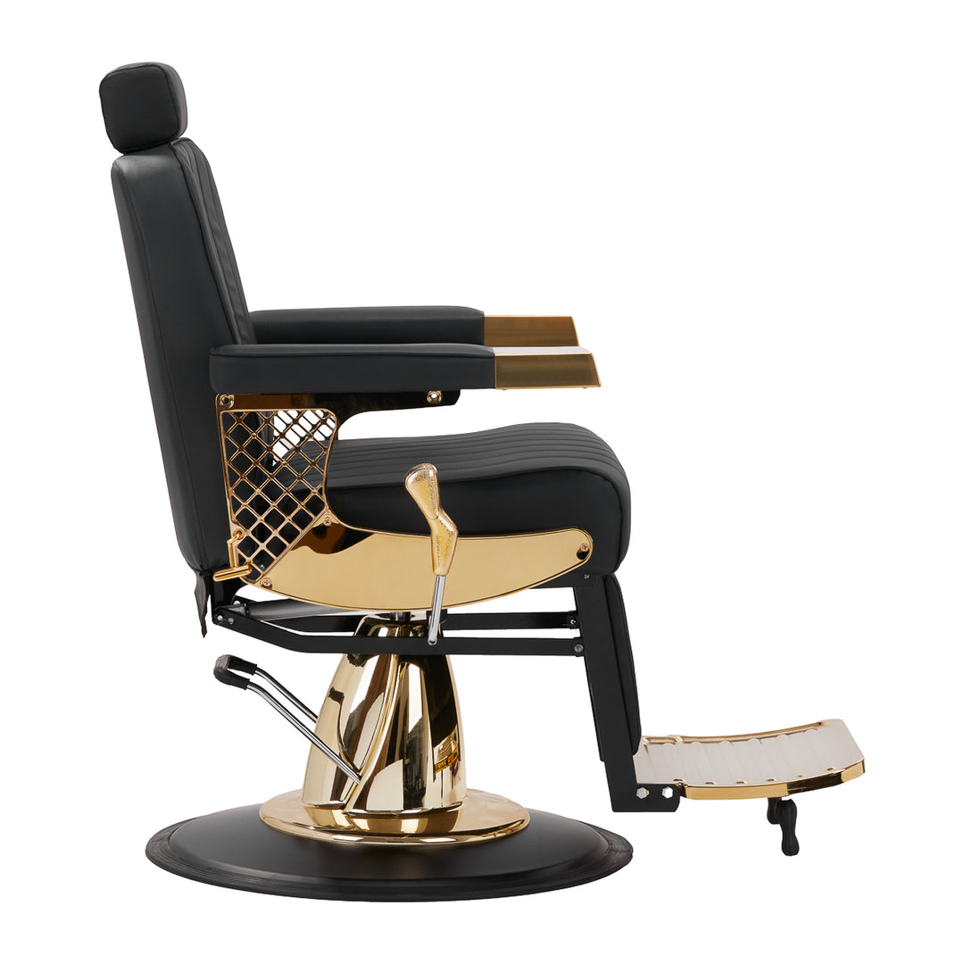 Barberstoel Gabbiano Marcus Goud-Zwart - afbeelding 4