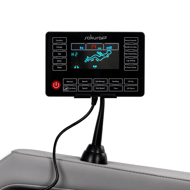 Massagestoel Elektrisch Sakura Classic 802A Wit-Grijs - afbeelding 7