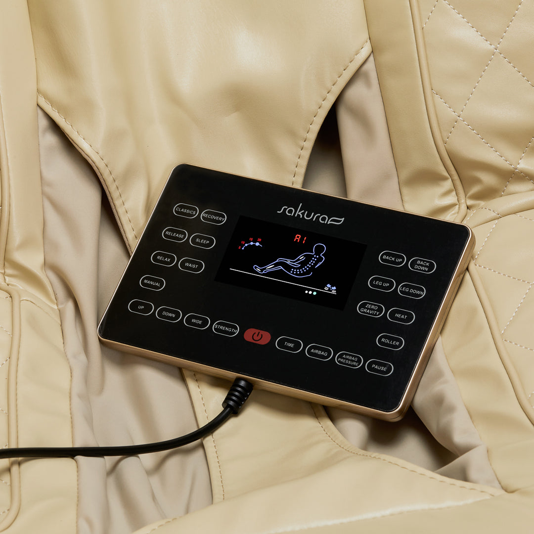 Massagestoel Elektrisch Sakura Comfort Plus 806 Beige-Bruin - afbeelding 14