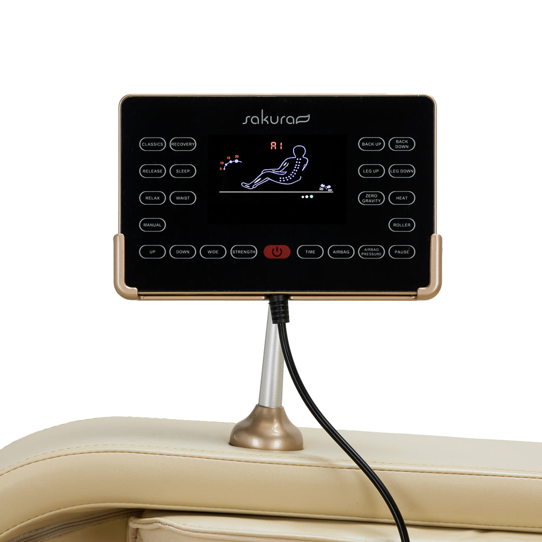 Massagestoel Elektrisch Sakura Comfort Plus 806 Beige-Bruin - afbeelding 15