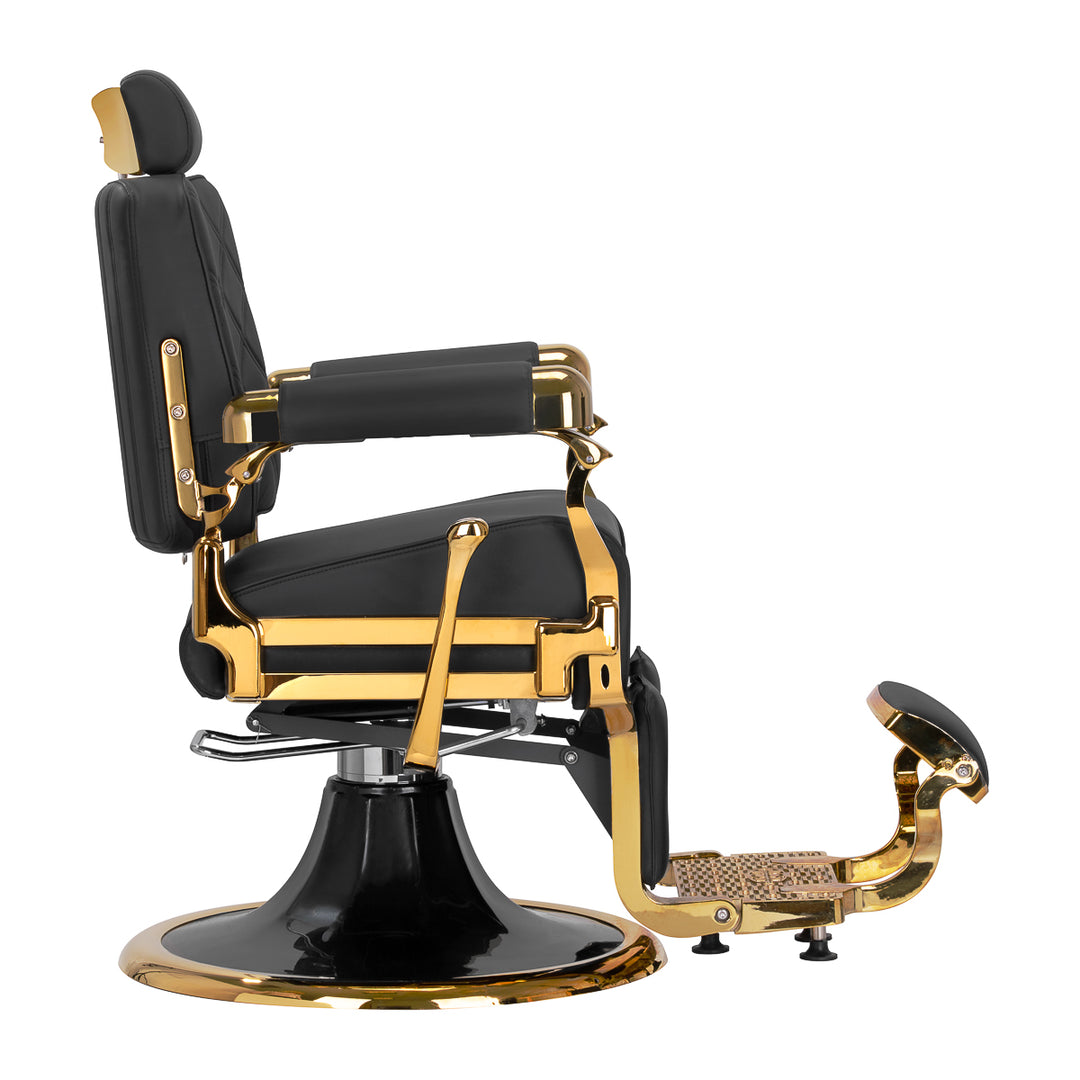 Barberstoel Gabbiano Leonardo Goud-Zwart - afbeelding 4