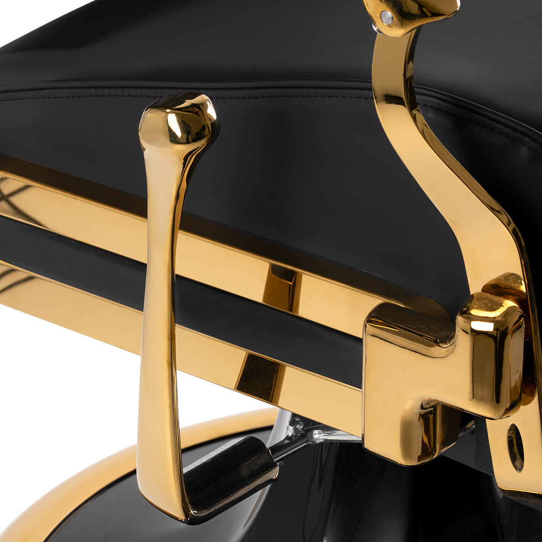 Barberstoel Gabbiano Leonardo Goud-Zwart - afbeelding 9