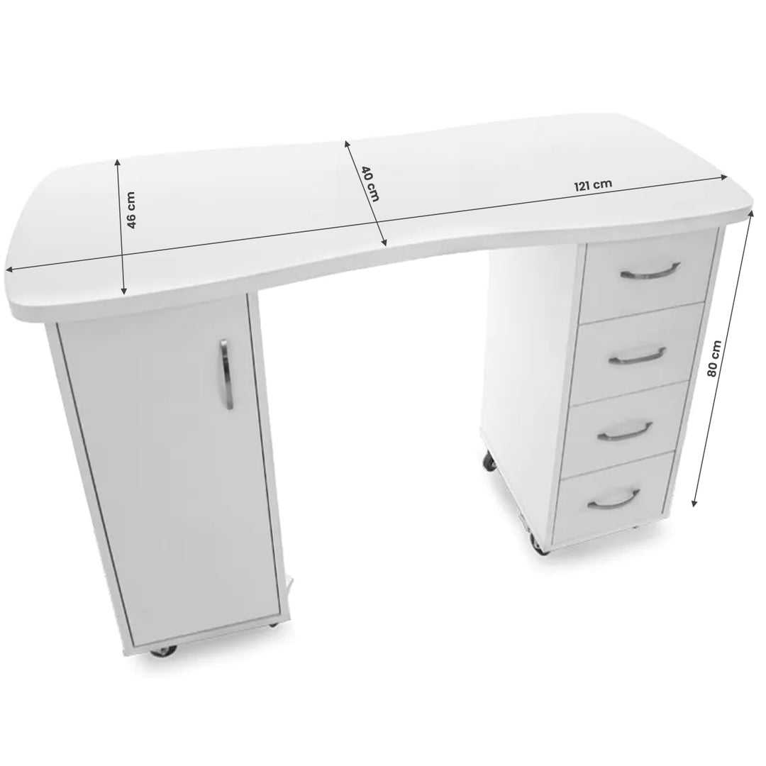 Manicure Tafel 2027 Wit met Wielen - afbeelding 5