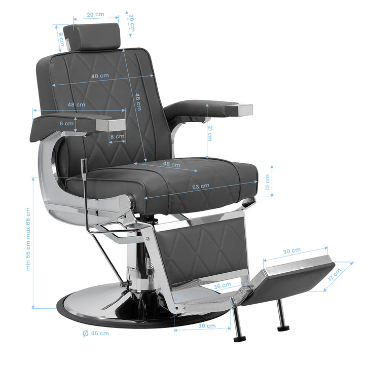 Barberstoel Hair System BM88066 Grijs - afbeelding 17