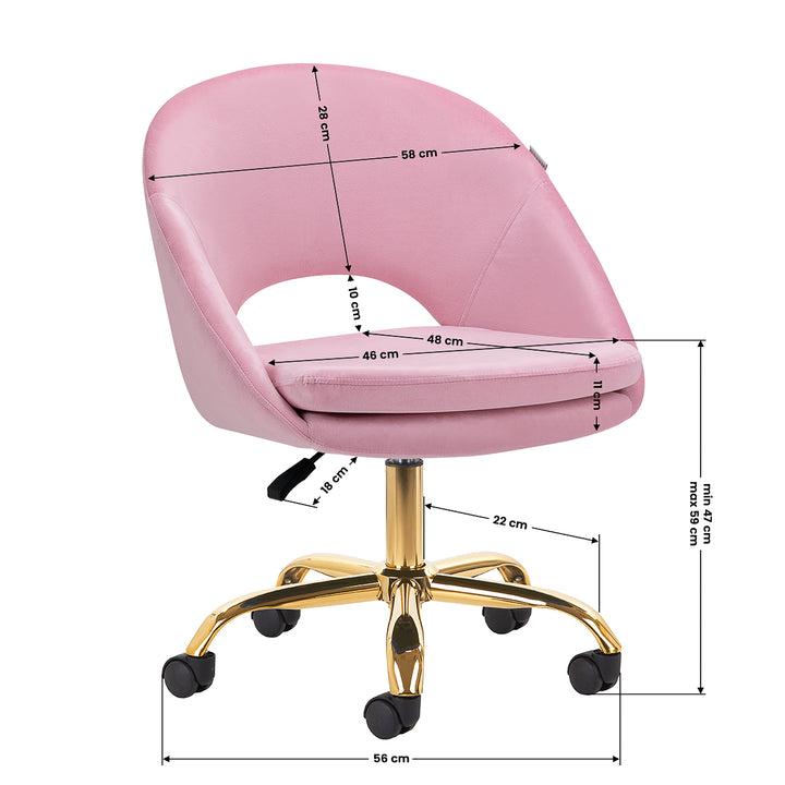 Draaistoel 4Rico QS-MF18G Roze - afbeelding 8
