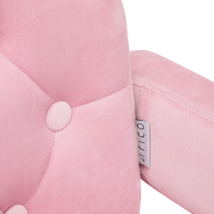 Salonstoel Fluweel Verstelbaar 4Rico QS-OF213G Goud-Roze - afbeelding 7
