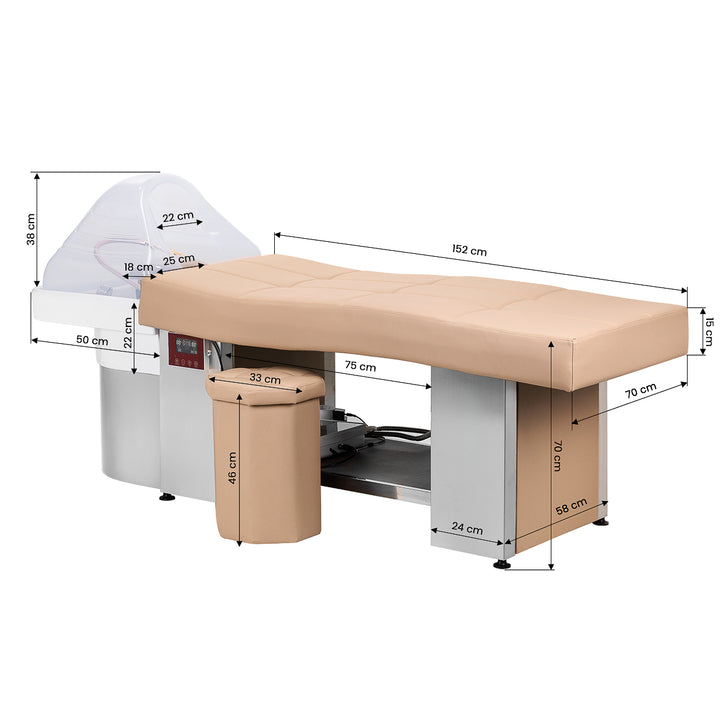 Wasunit Gabbiano Head Spa 017 Ligbed Beige - afbeelding 18
