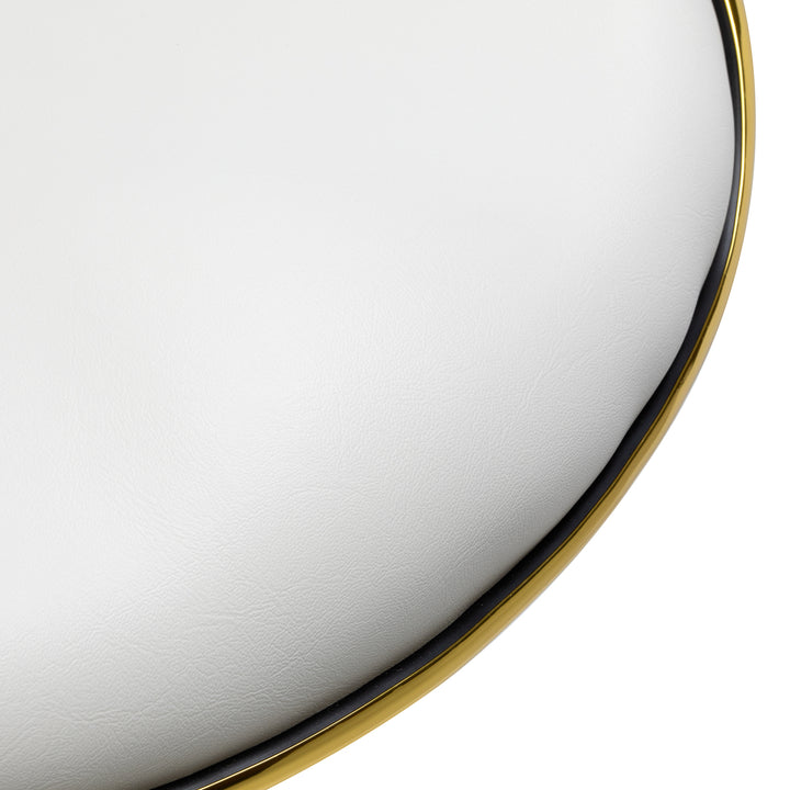 Salonstoel met Wielen Verstelbaar Gabbiano Q-4599 Goud-Wit - afbeelding 5
