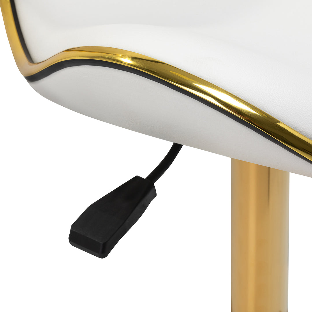 Salonstoel met Wielen Verstelbaar Gabbiano Q-4599 Goud-Wit - afbeelding 6