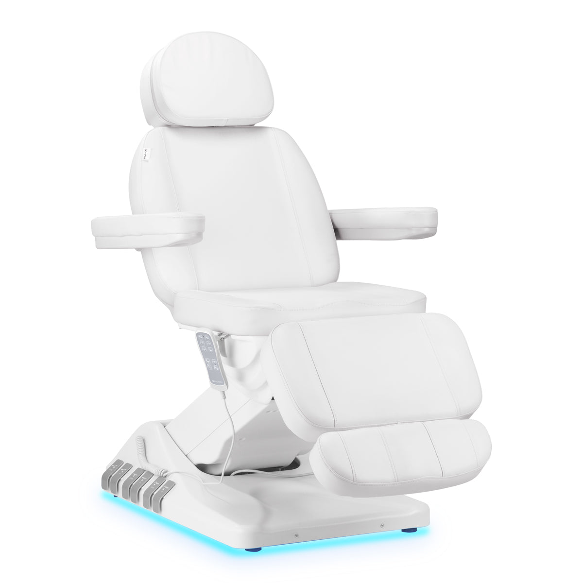 Elektrische Behandelstoel Sillon Luxury 3 Motoren Wit met Voetbediening