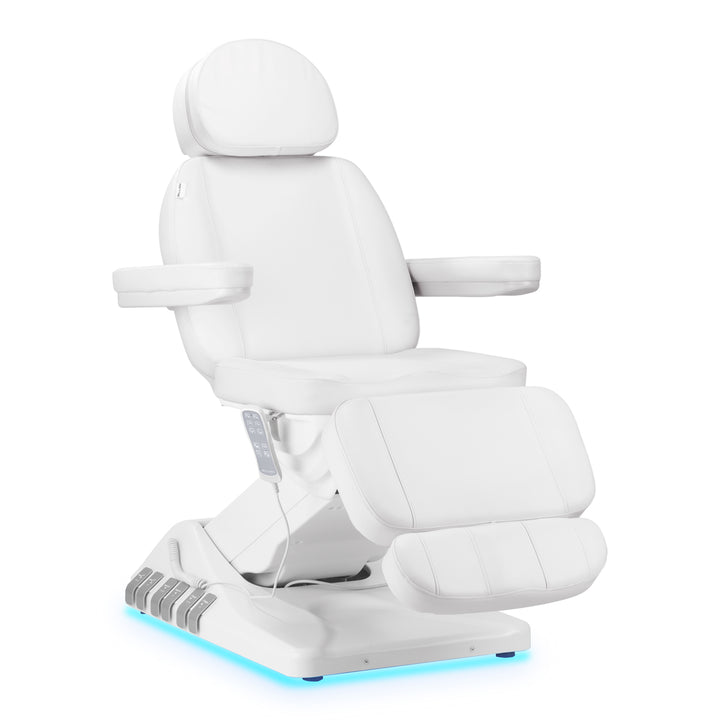 Elektrische Behandelstoel Sillon Luxury 3 Motoren Wit met Voetbediening