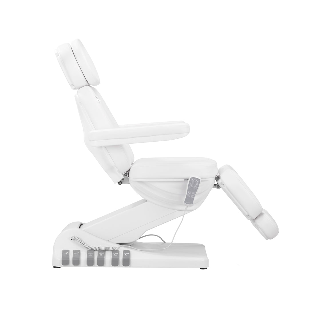 Elektrische Behandelstoel Sillon Luxury 3 Motoren Wit met Voetbediening - afbeelding 4