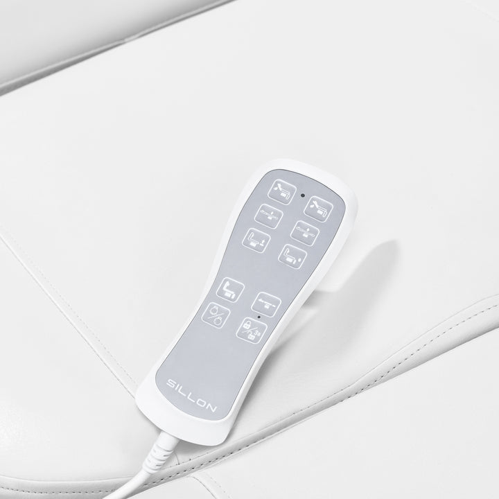 Elektrische Behandelstoel Sillon Luxury 3 Motoren Wit met Voetbediening - afbeelding 10