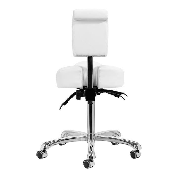 Tabouret met Rugleuning en Kantelbare Zitting Giovanni 1005 Wit - afbeelding 3