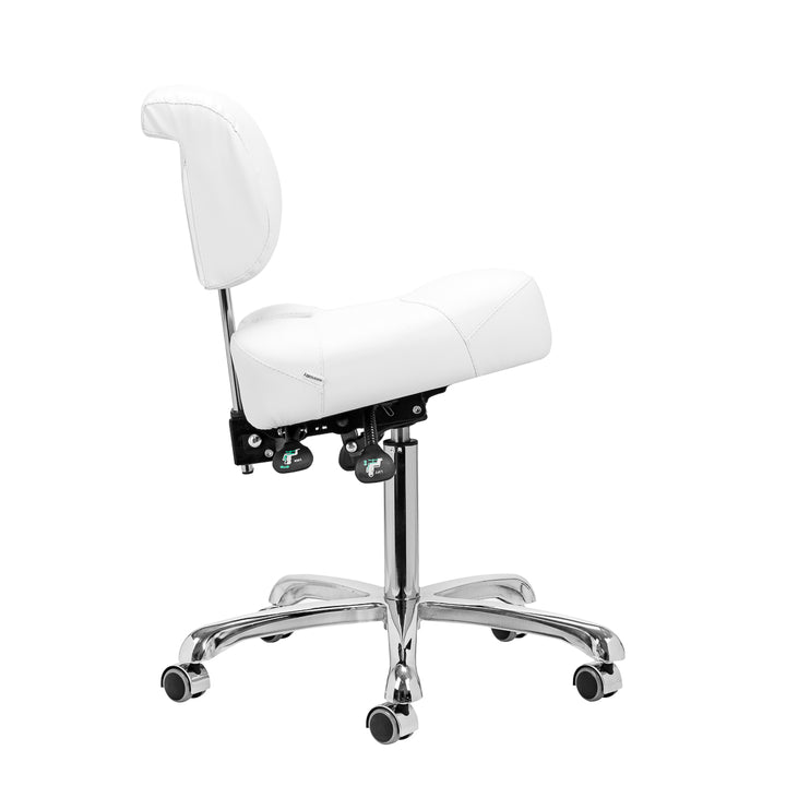 Tabouret met Rugleuning en Kantelbare Zitting Giovanni 1005 Wit - afbeelding 5