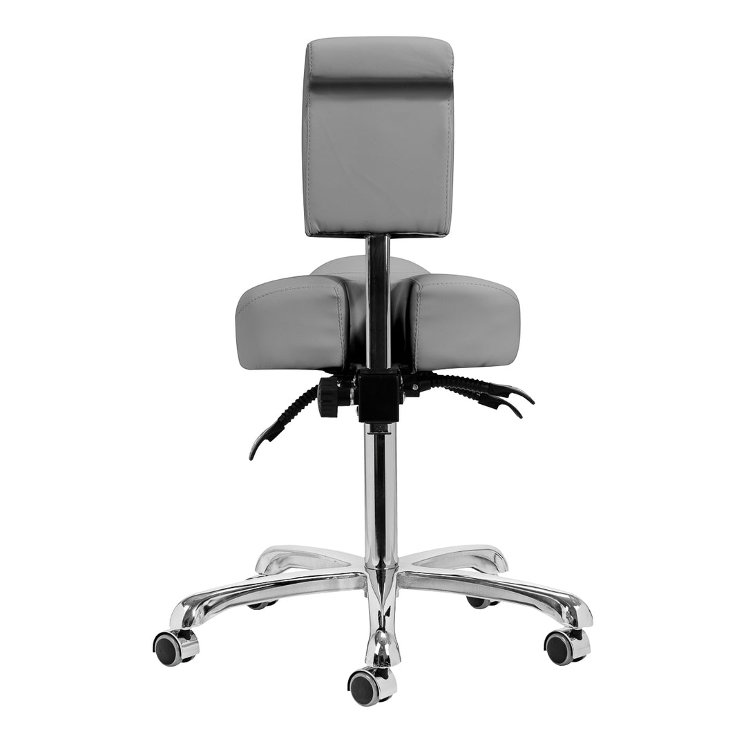 Tabouret met Rugleuning en Kantelbare Zitting Giovanni 1005 Grijs - afbeelding 3