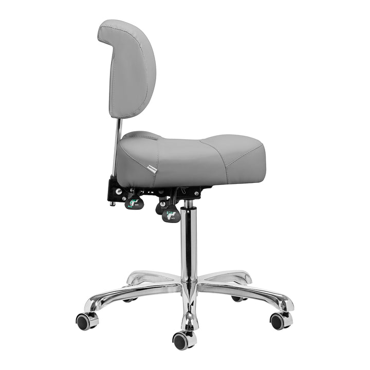 Tabouret met Rugleuning en Kantelbare Zitting Giovanni 1005 Grijs - afbeelding 4