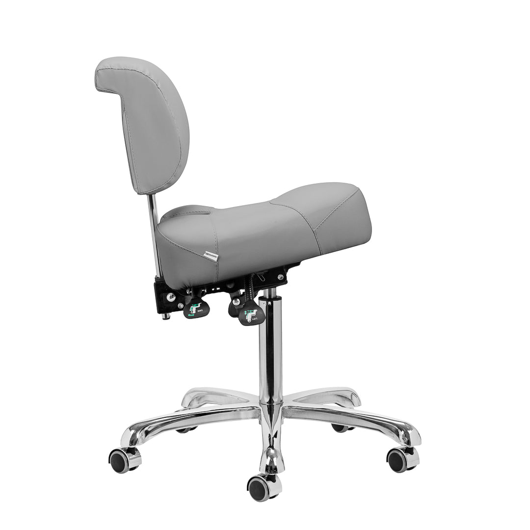 Tabouret met Rugleuning en Kantelbare Zitting Giovanni 1005 Grijs - afbeelding 5
