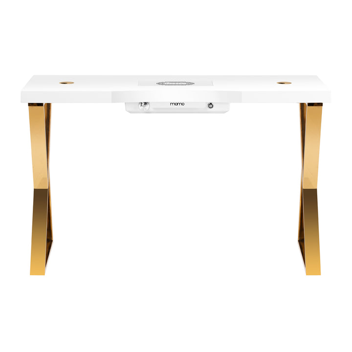 Manicure Tafel Momo 04 Goud-Wit met Afzuiging - afbeelding 2