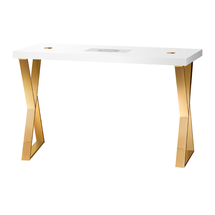 Manicure Tafel Momo 04 Goud-Wit met Afzuiging - afbeelding 3