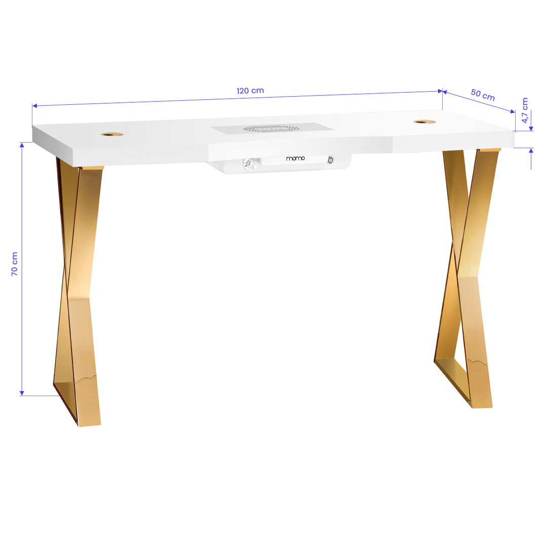 Manicure Tafel Momo 04 Goud-Wit met Afzuiging - afbeelding 18