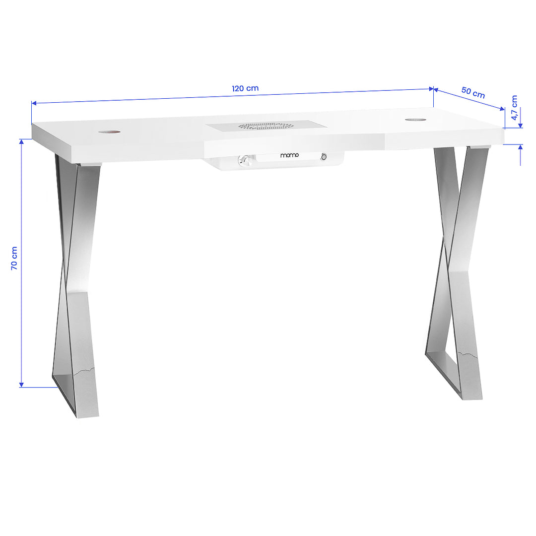 Manicure Tafel Momo 04 Zilver-Wit met Afzuiging - afbeelding 18