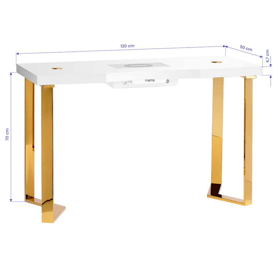 Manicure Tafel Momo 05 Goud-Wit met Afzuiging - afbeelding 17