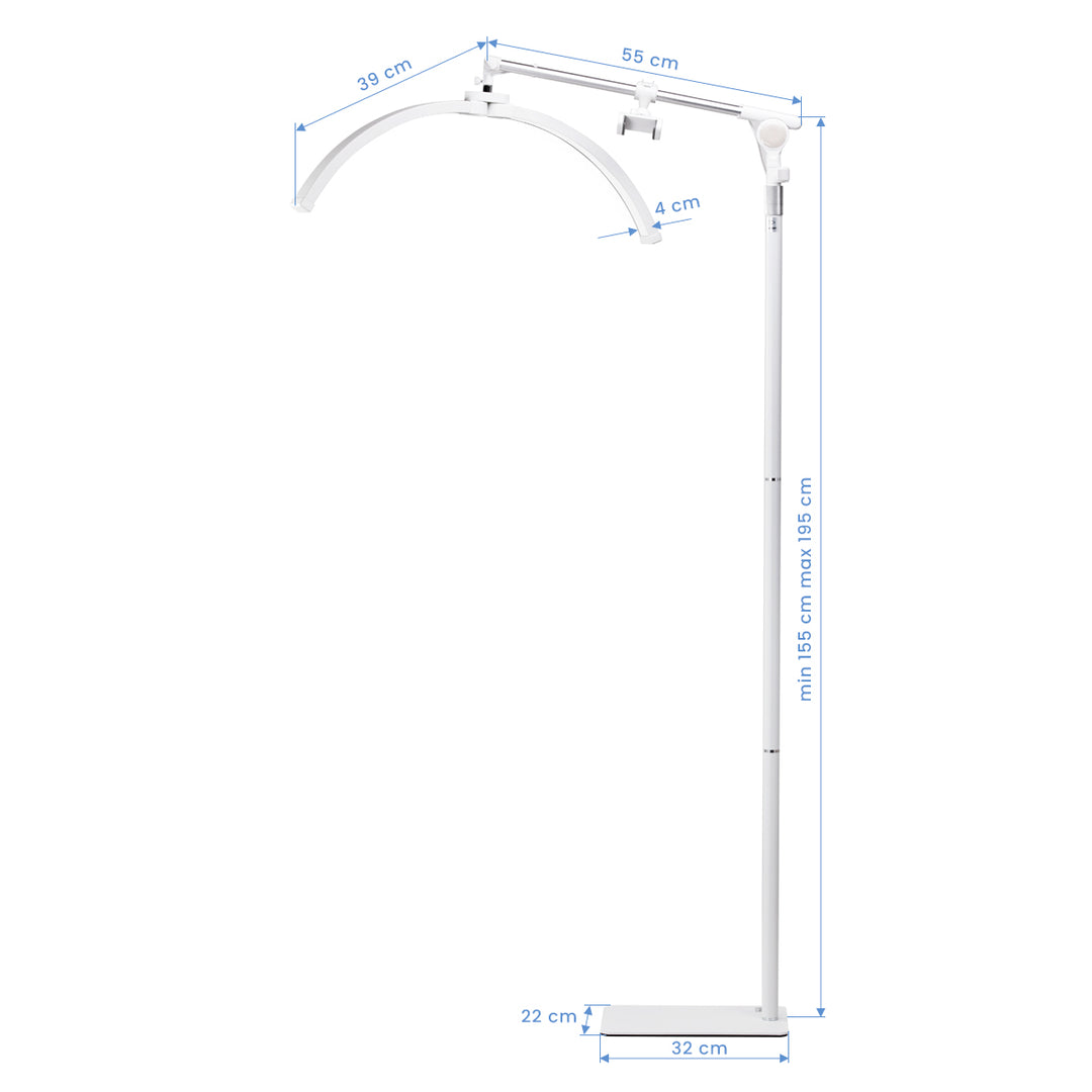 Wimperlamp LED met Statief en Instelbare Kleur- en Lichtintensiteit Glow Wit - afbeelding 11