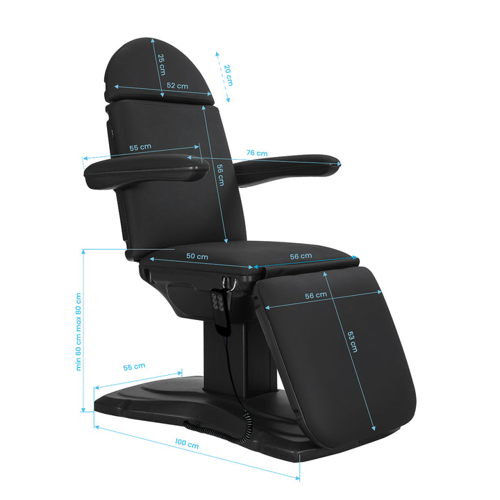 Elektrische Behandelstoel Sillon Eclipse 3 Motoren Zwart - afbeelding 10