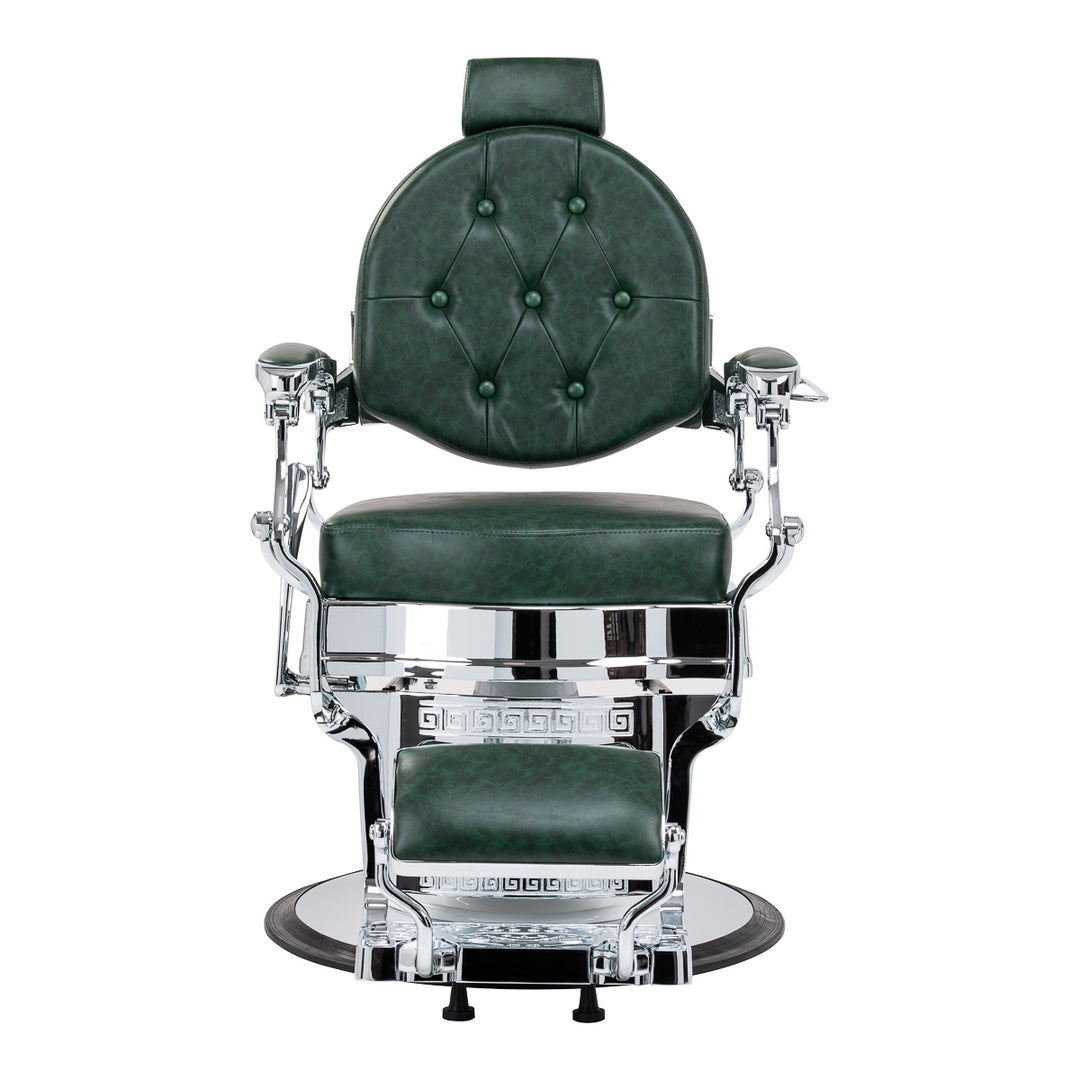 Barberstoel Gabbiano President Groen-Chrome - afbeelding 4