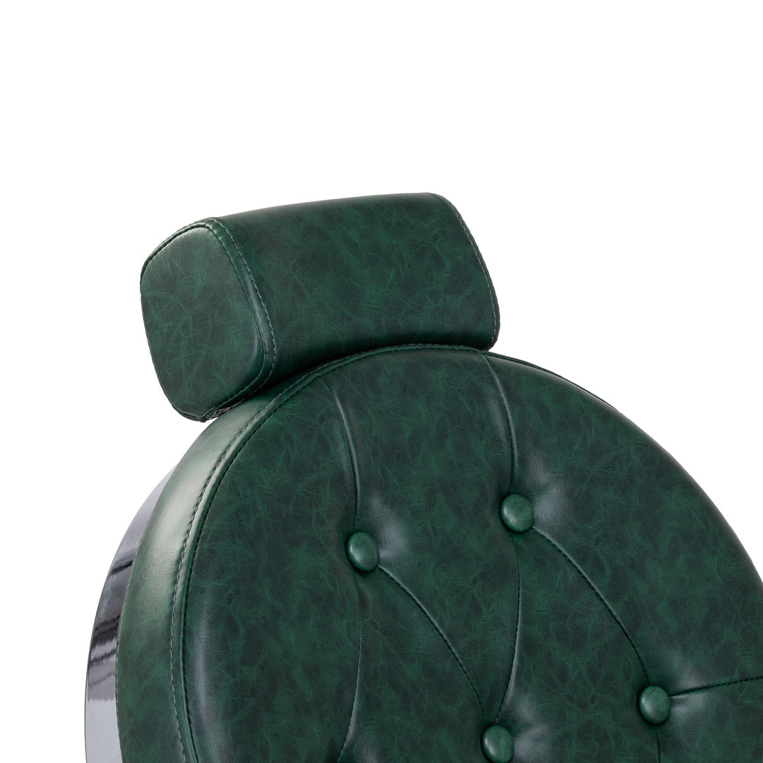 Barberstoel Gabbiano President Groen-Chrome - afbeelding 12
