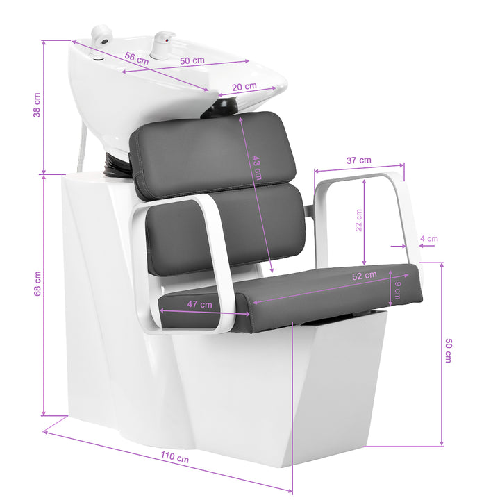Wasunit Gabbiano Porto Wit-Grijs - afbeelding 9