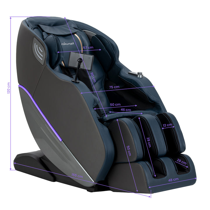 Massagestoel Elektrisch Sakura Maximus 809 3D Blauw - afbeelding 22