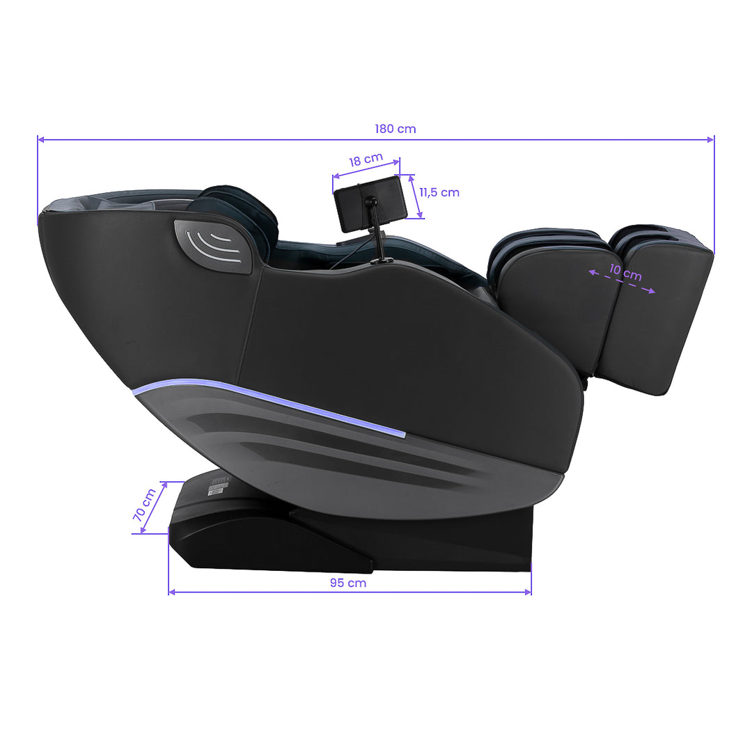 Massagestoel Elektrisch Sakura Maximus 809 3D Blauw - afbeelding 23