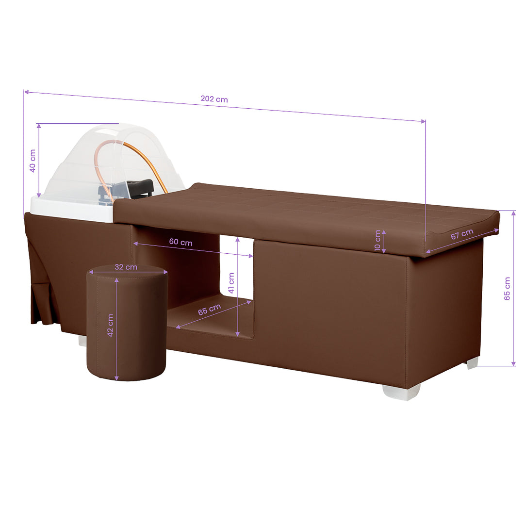 Wasunit Gabbiano Maldives Head Spa Bruin - afbeelding 20