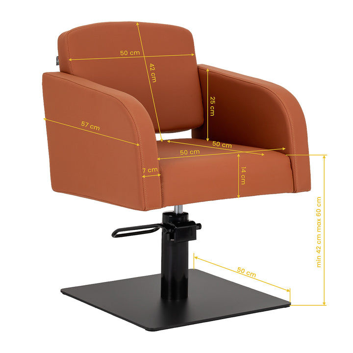 Kappersstoel Gabbiano Elda Bruin-Zwart - afbeelding 9
