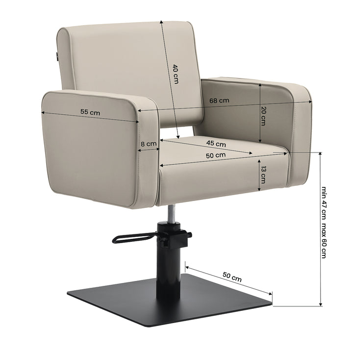 Kappersstoel Gabbiano Bilbao Beige-Zwart - afbeelding 7