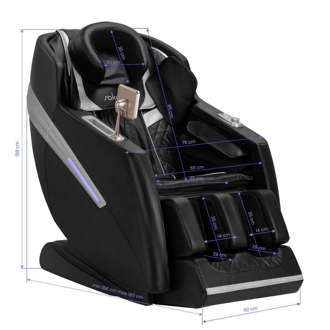 Massagestoel Elektrisch Sakura Prime 101 Zwart - afbeelding 17