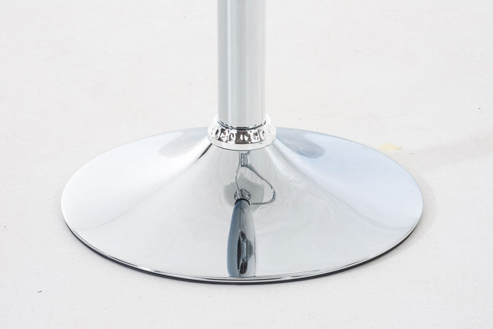 Set van 2 Barkrukken met Rugleuning Kunststof Verstelbaar Draaibaar 105 Wit - afbeelding 8