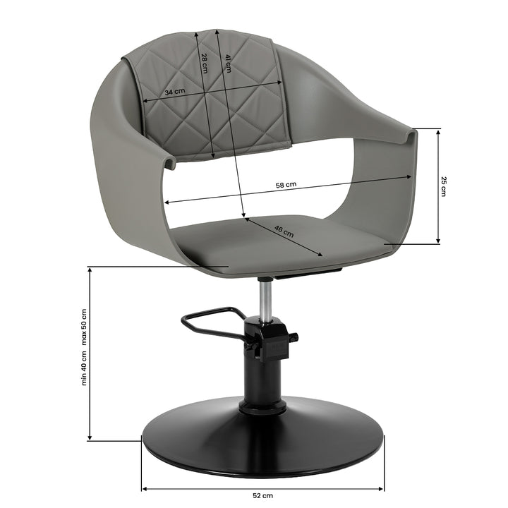 Kappersstoel Hair System Halo Grey Grijs - afbeelding 8