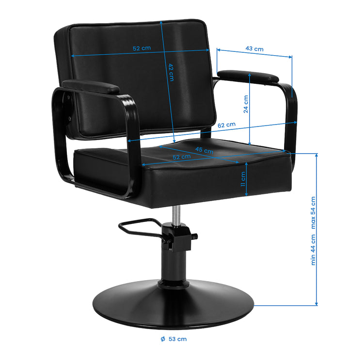 Kappersstoel Hair System Studio Noir Zwart - afbeelding 8